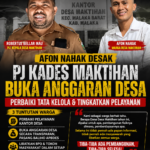 ANGGARAN DESA DIPERTANYAKAN, AFON NAHAK DESAK PJ KADES MAKTIIHAN BUKA APBDES DAN BENAHI PELAYANAN