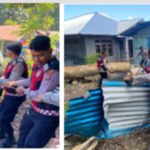 Hadir untuk Masyarakat, Sat Samapta Polres Ende Polda NTT Gotong Royong Bersihkan Pohon Tumbang di TK Kober Patas.